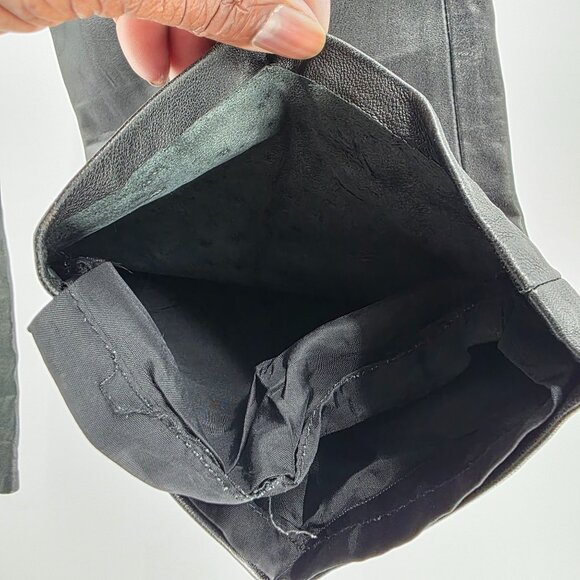 Black Leather Pants By INC International Concepts Size 12 - Picture 3 of 10